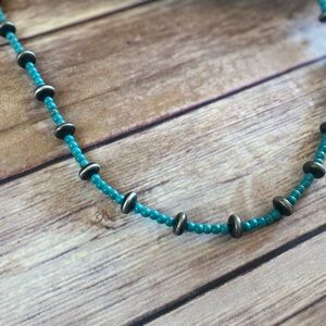 NWT The Kara Faux Turquoise 36” necklace